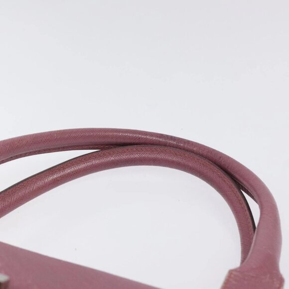 Salvatore Ferragamo Gancini Hand Bag Leather Pink Silver - Picture 8 of 16